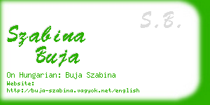 szabina buja business card